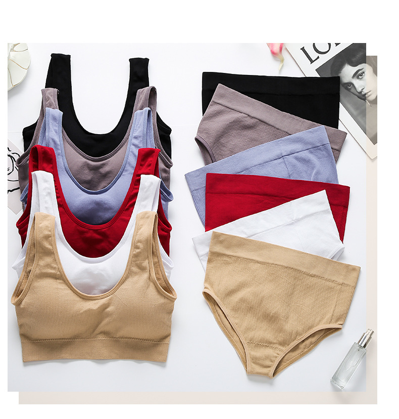 Seamless Plus Size Bra Sets Breathable Full Brief Underwear Sets