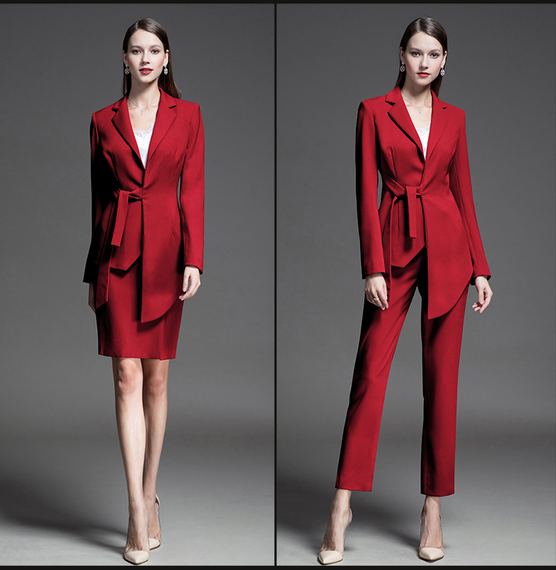 Anti-Static Fall Autumn Slim Fit Blazer for Women Ladies Office Business Suits