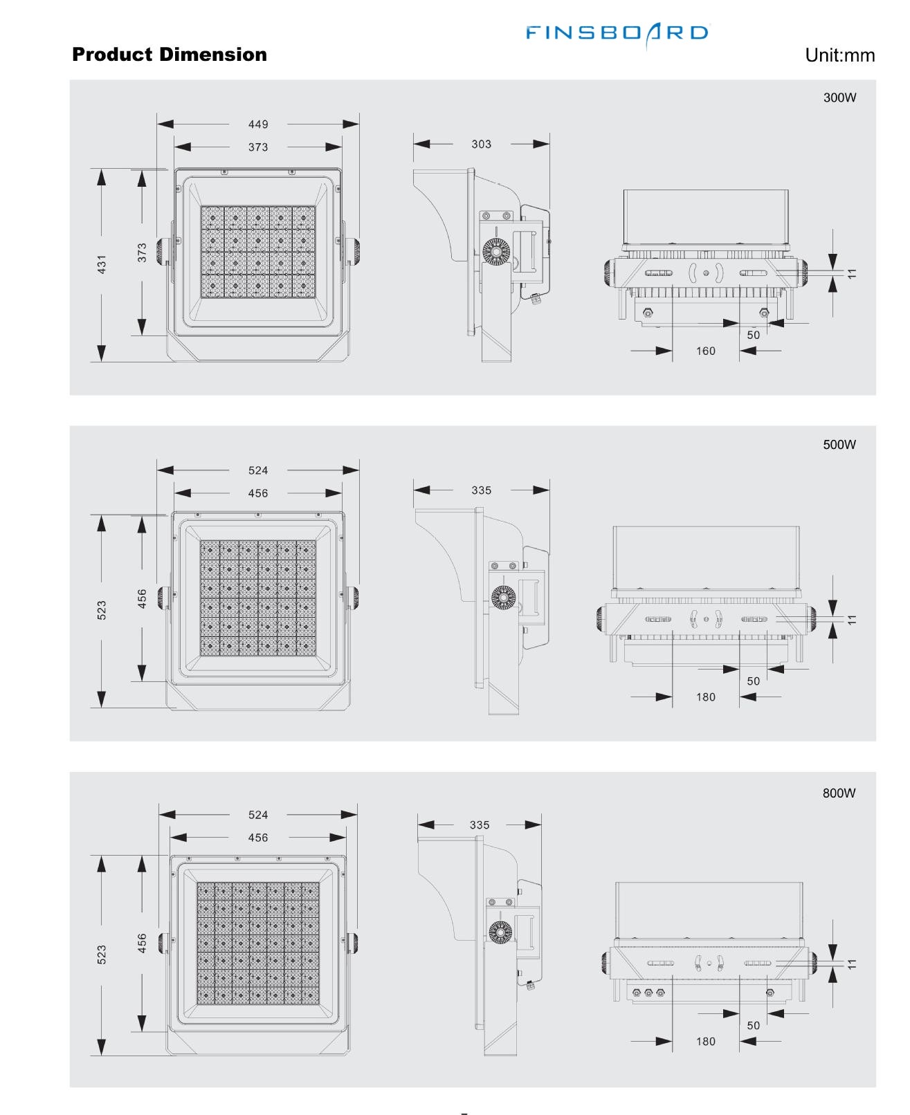 50-60Hz Frequency Range LED Flood Light In White Black Surface Color