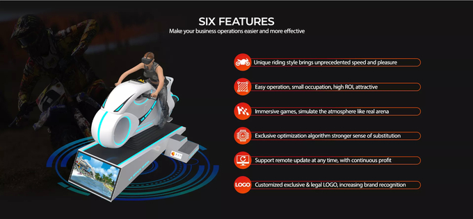 Fiberglass 9d VR Motorbike Simulator Virtual Reality Race Car Equipment