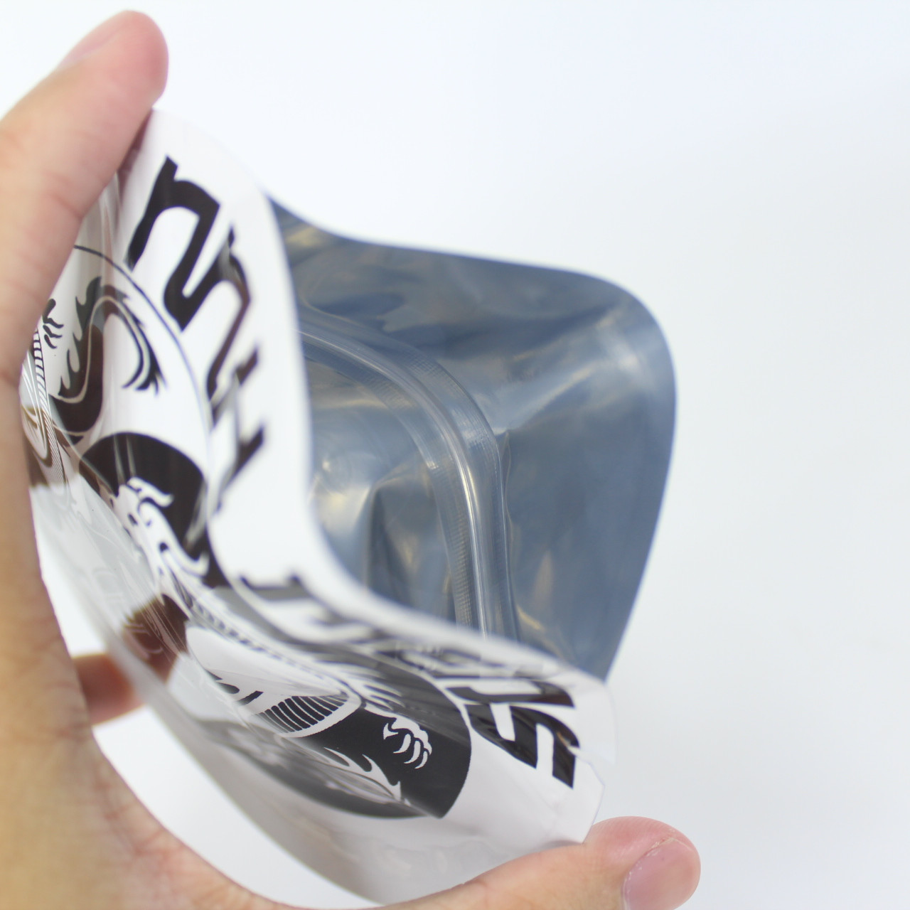 Inside Print Smell Proof 3.5g Stand Up Mylar Food Bags Shaped For Spice