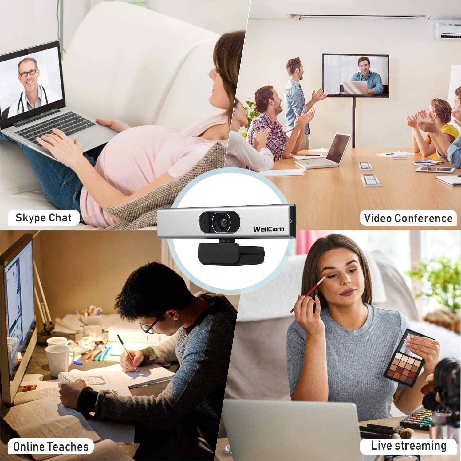 2.0 Megapixel Wide Angle Camera 1080p Webcam For Pc Laptop Desktop