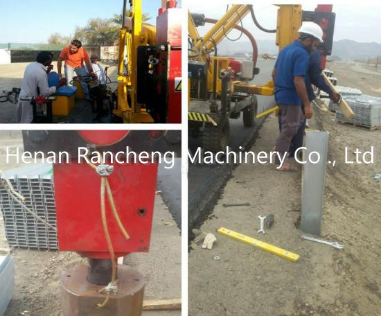39KW Engine Solar Pile Driving Machine 50 - 300mm Drilling Dia 2.6m Piling Height