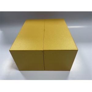 Buy cheap CMYK / Pantone Printing Folding Paper Boxes Yellow Rectangle Cardboard Box product