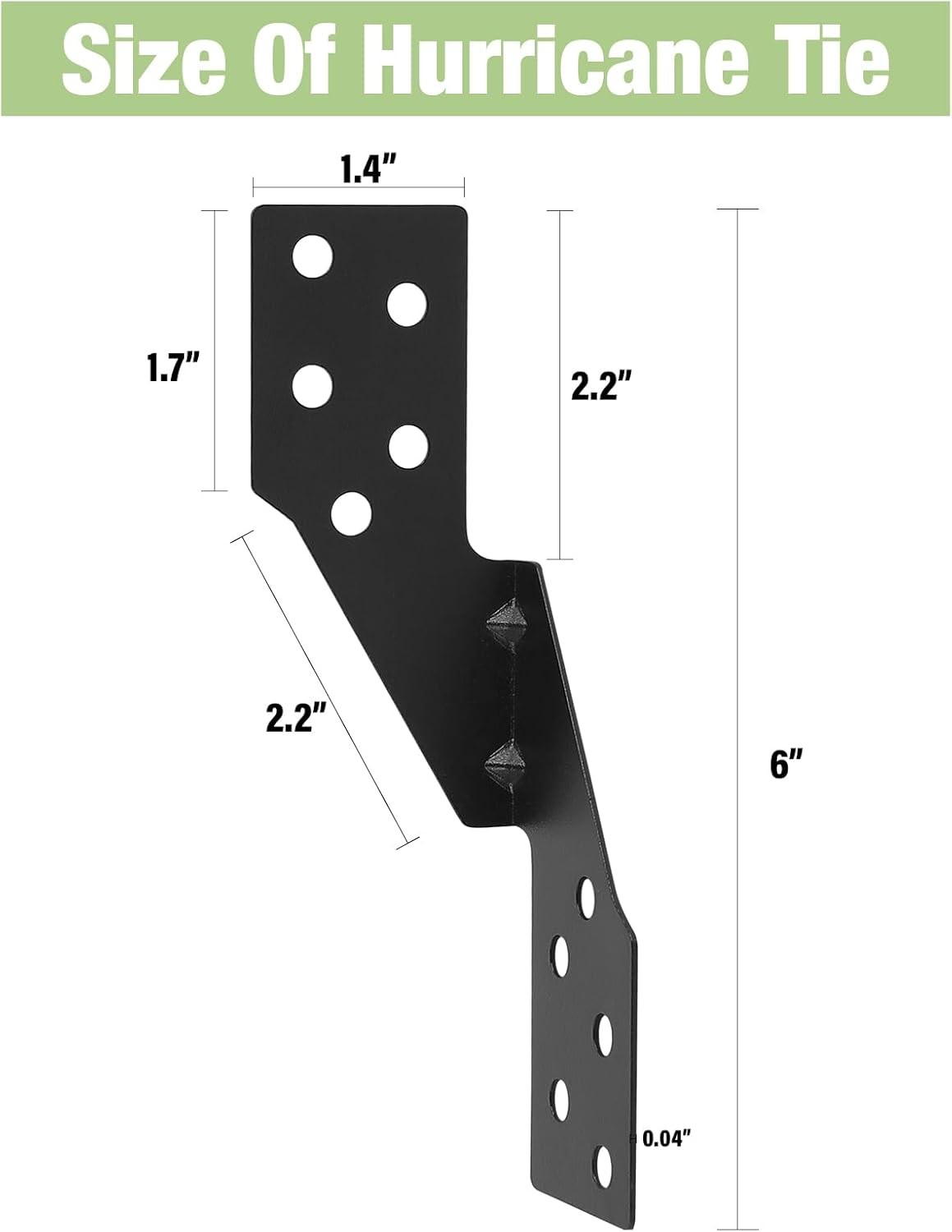 Hurricane Straps H2.5A Right Tie Heavy Duty Galvanized Hurricane Tie Hurricane Straps Widely Applicable Rafter Ties Can Realize Double Reinforcement