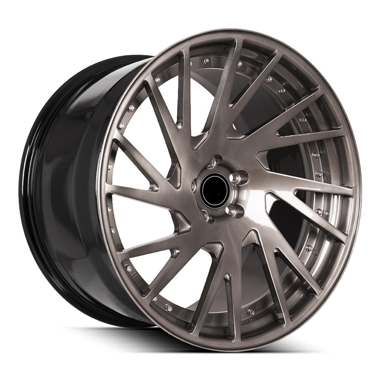 Carbon fiber lip Forged wheels Customized 19 20 21 22 inch custom 2 piece wheels