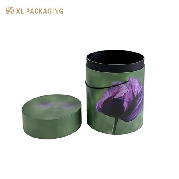 Round Roses Flower Cylinder Box Paper Tube Valentine's Day Flower Gift Box