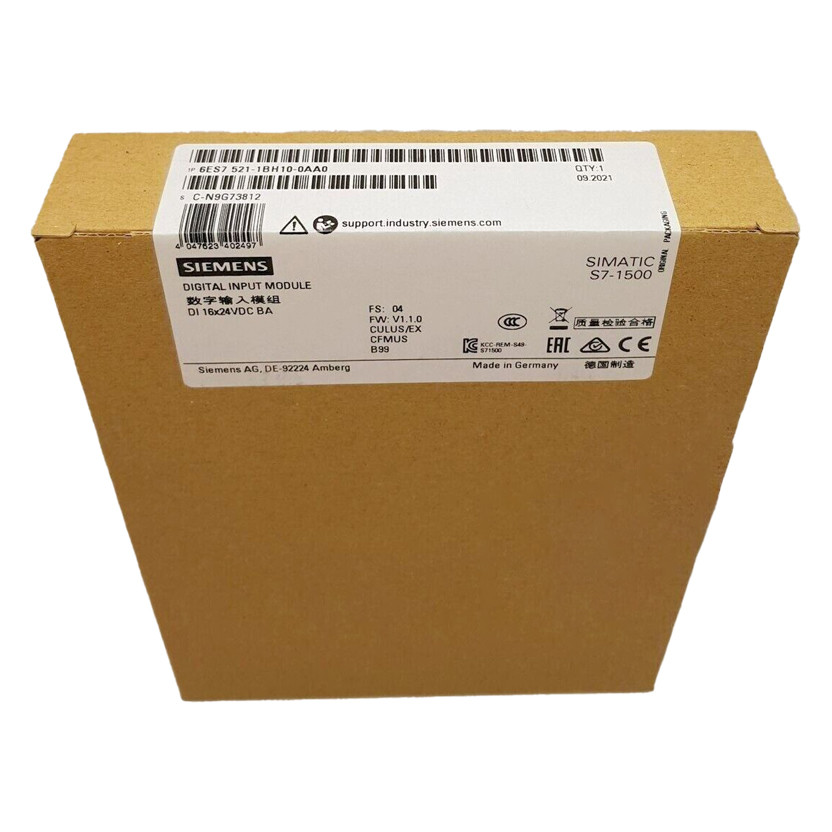 SIEMENS PLC SIMATIC S7-1500 DI 16X24VDC HF 6ES7521-1BH00-0AB0 HARDWARE INTERRUPTS: FRONT CONNECTOR