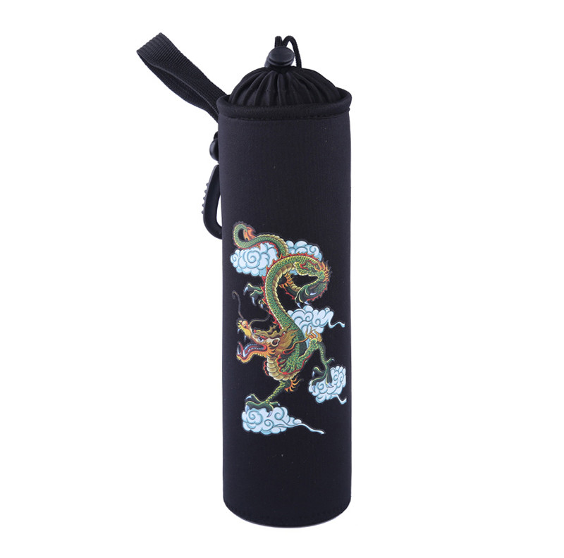 Wholesale Custom Collapsible Neoprene Water Bottle Cover with Handle