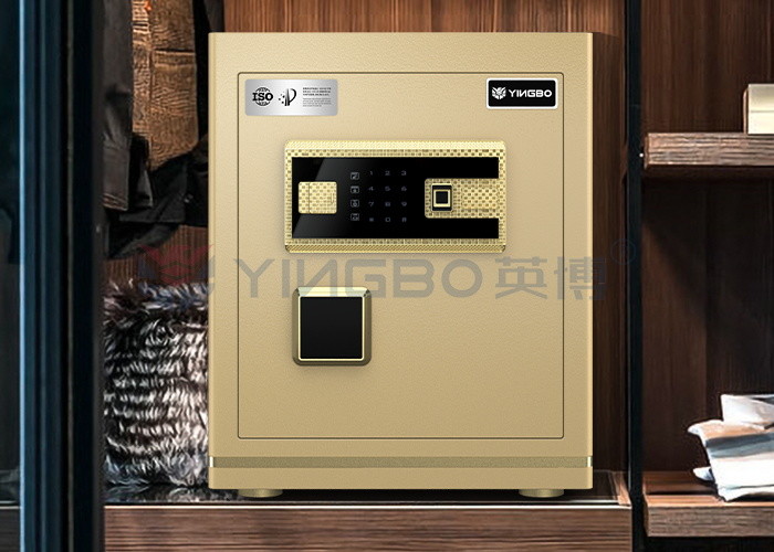 H450mm Gold Office Lock Box Fingerprint Lock+Password+Key