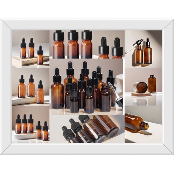 Round Dropper Bottle 20ml with Glossy Surface for Cbd Oils Package , Bottles With Labeling
