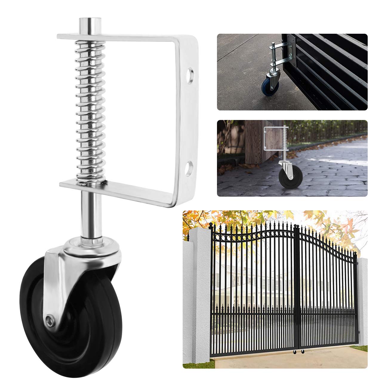 220lbs Carbon Steel Rolling Gate Wheel Carrier For Chain Link Fence Sliding Gates