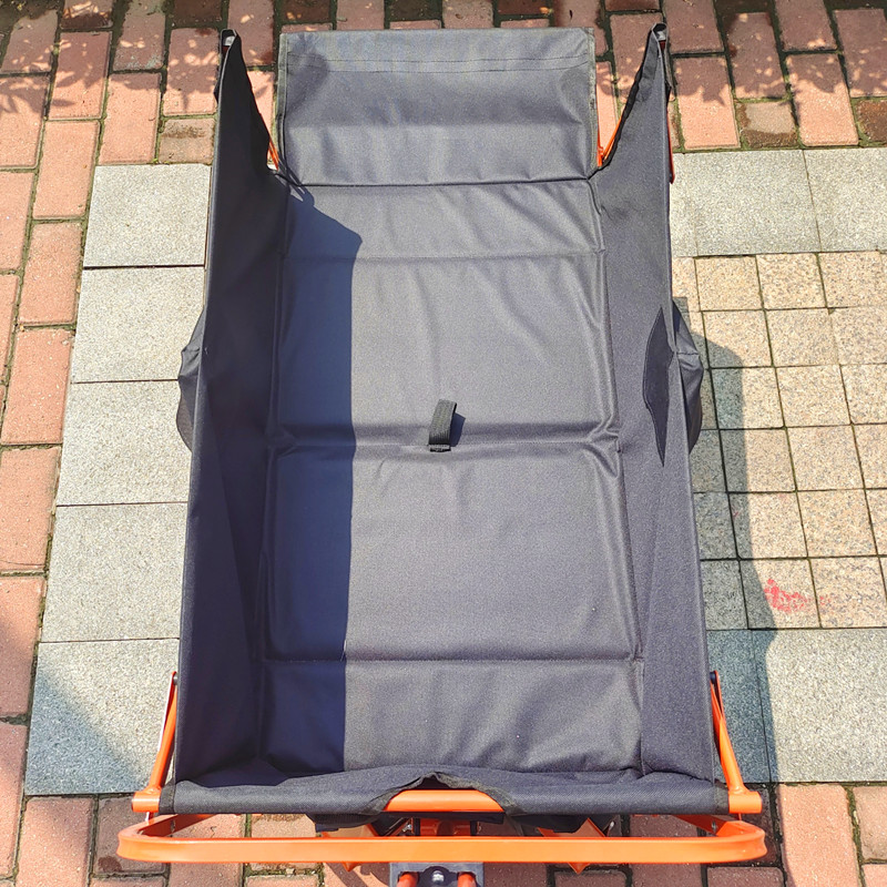 Rear Side Opening Structure Folding Beach Wagon Cart Wide Wheels Camping Cart