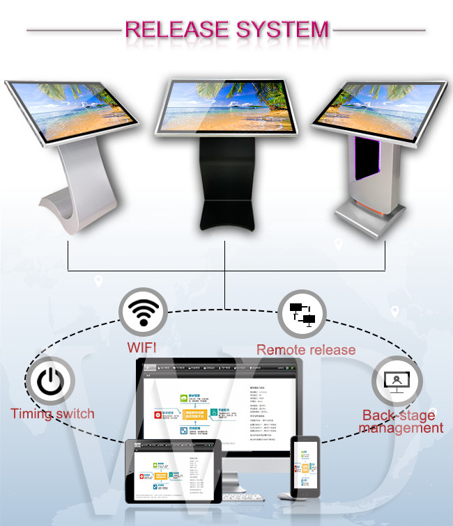 ROHS Aprroval Infrared IR Touch Interactive Touch Screen Kiosk Black