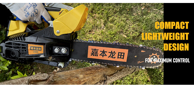 2500 0.9KW Gasoline Chainsaw 25.4cc Small Petrol Tree Cutting Machine