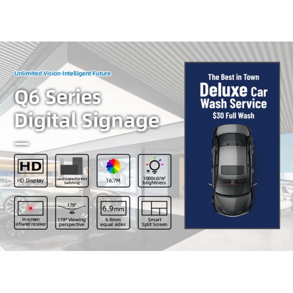 Ultra Thin High Brightness LCD Displays Indoor Digital Signage 1500nits