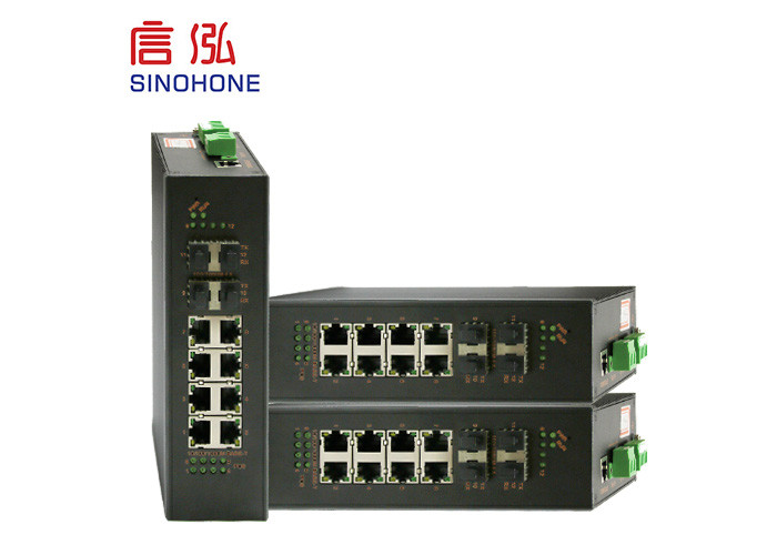 DC / AC Power Managed Ethernet Switch Rail Installation Metal Case 4.46Mpps