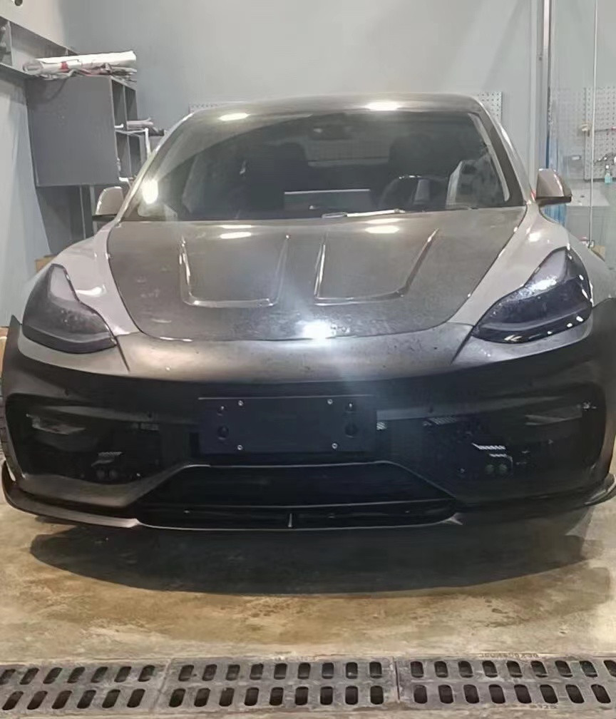 FPR 2019 Spoiler For Tesla Model 3 Body Kit 2022 ACP Style Front And Rear Bumper