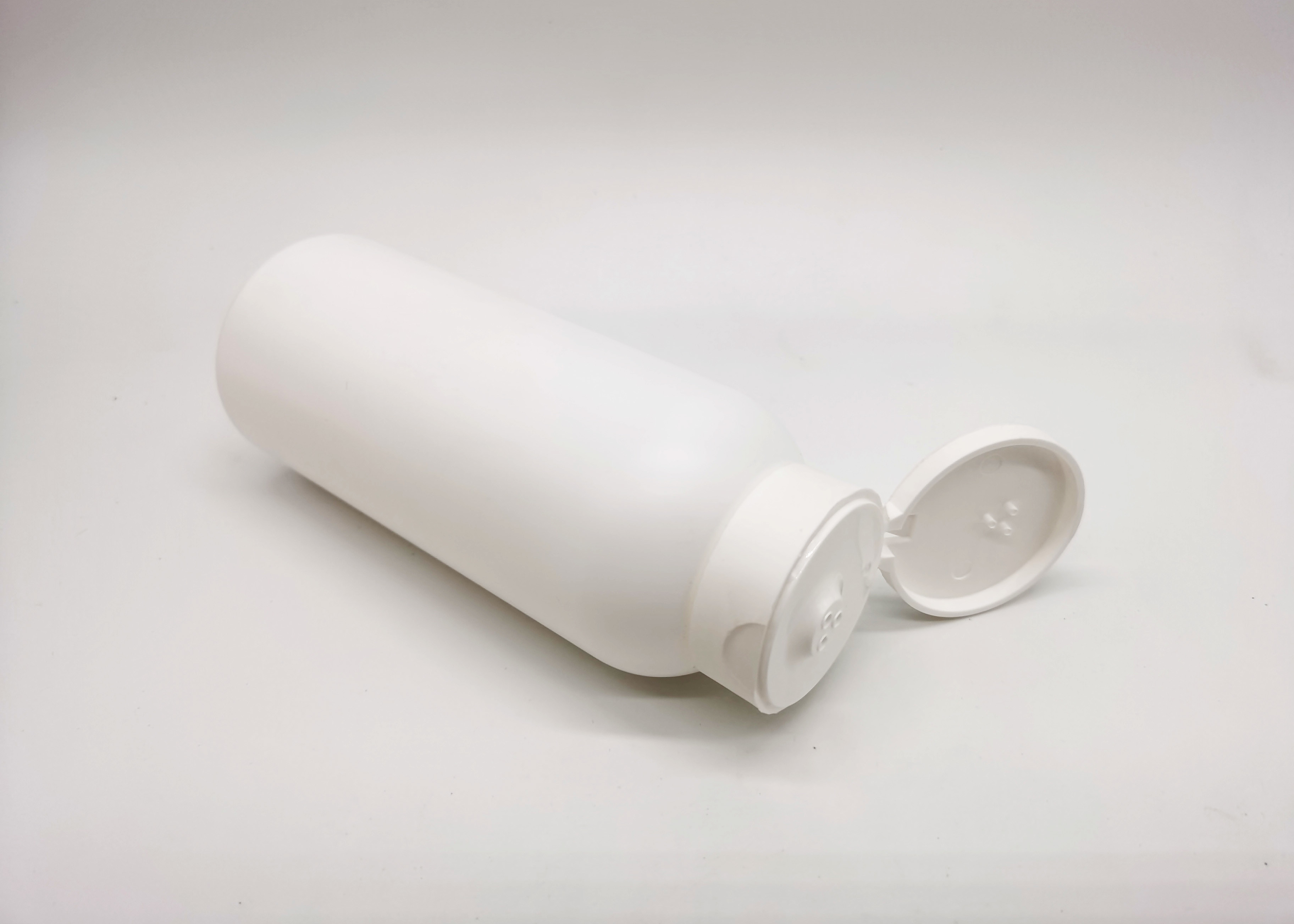 200ml White PET Plastic Cosmetic Bottles With Flip Top Cap