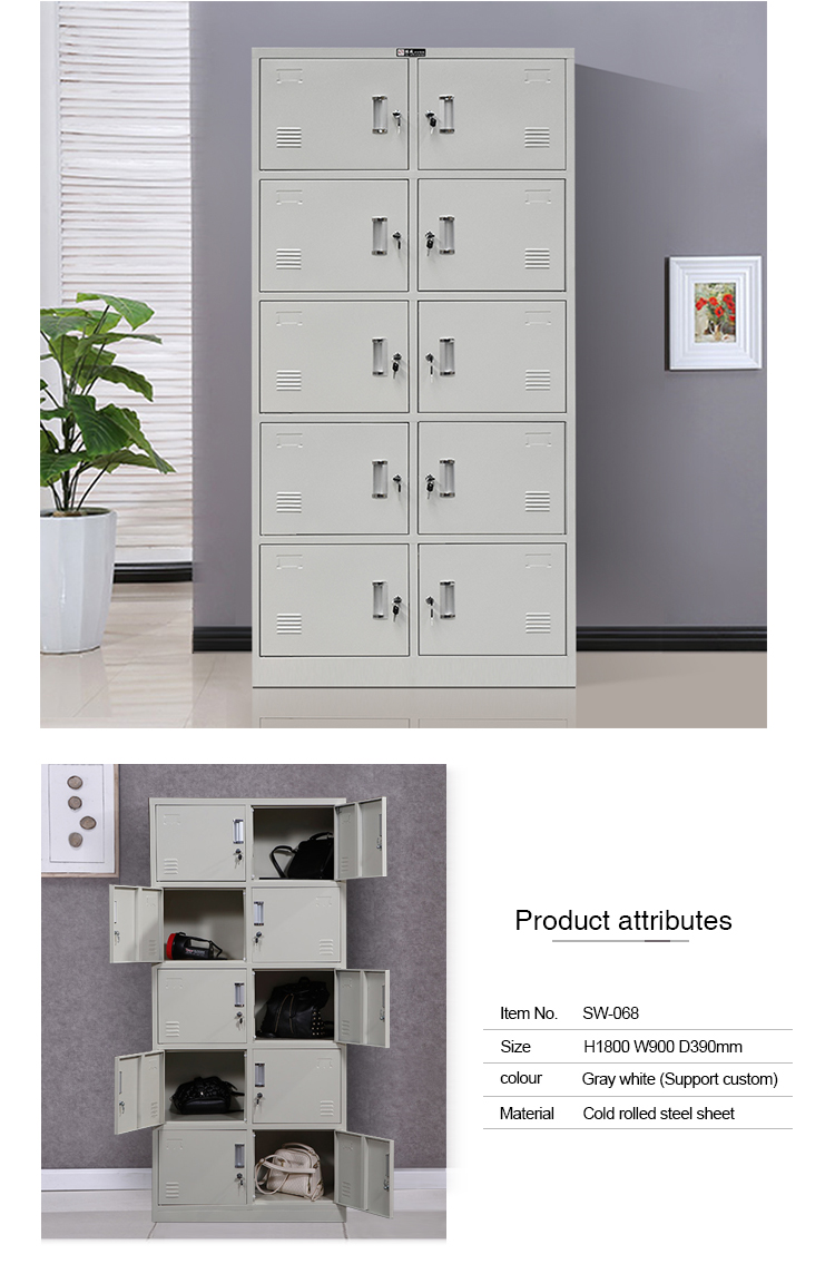 5 Tiers 10 Doors Knocked Down Structure Steel File Storage Locker