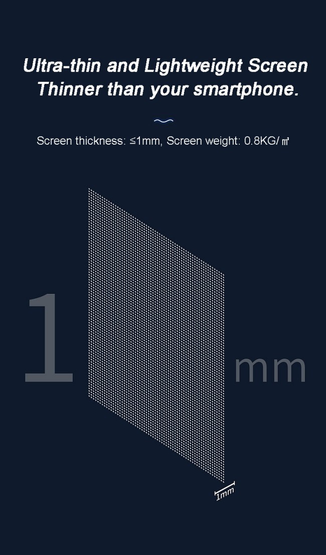 Adhesive Super Slim LED Screen Display Indoor LED Film Glass Flexible Transparent LED Screen Wall