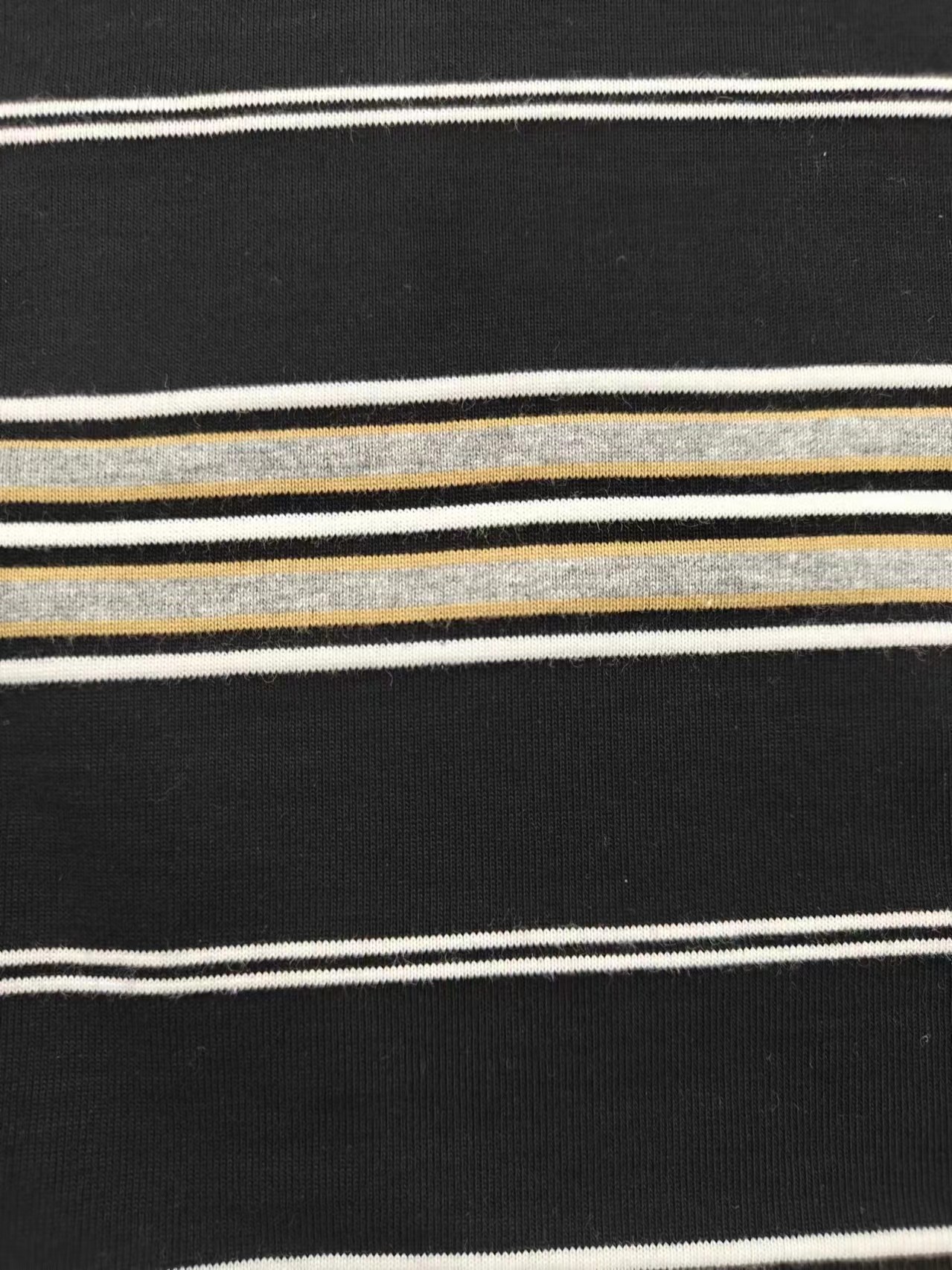 Comfortable And Breathable Durble ​Striped Material Fabric For T-Shirt