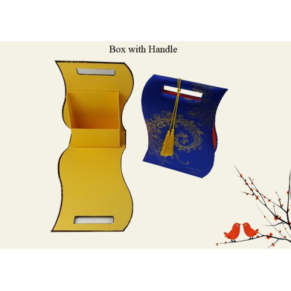 Customized Gift Box Packaging CMYK Colors Printing Foldable Cardboard Material Creative Design Box with Handle