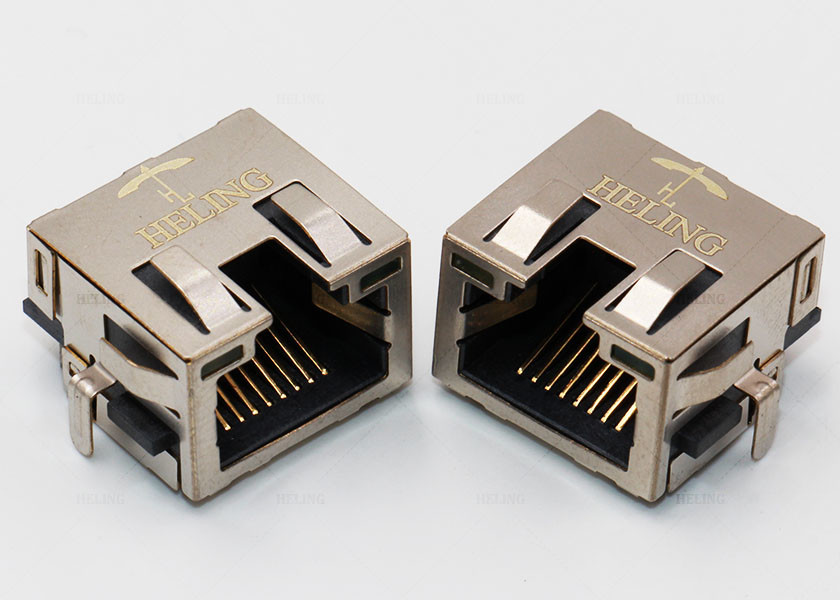 Black Housing Right Angle RJ45 MJ88-B011-RVSL2
