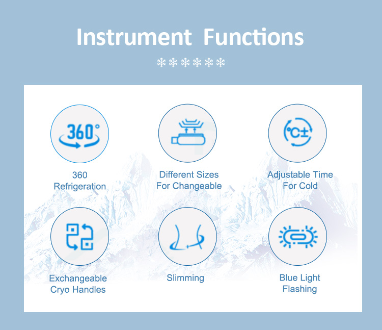 360 degree cooling 3S freezing fat body slimming machine with 4 cryo handles