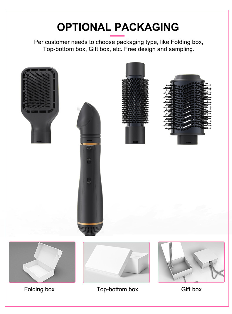 Multifunctional 4 In 1 Hot Air Brush 120C Temperature ABS Material