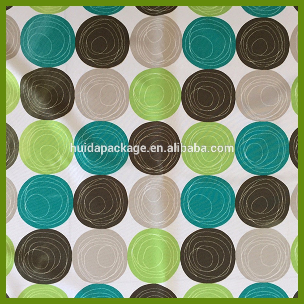 Printed ball designs table cloth made of 100% polyester woven fabric cloths