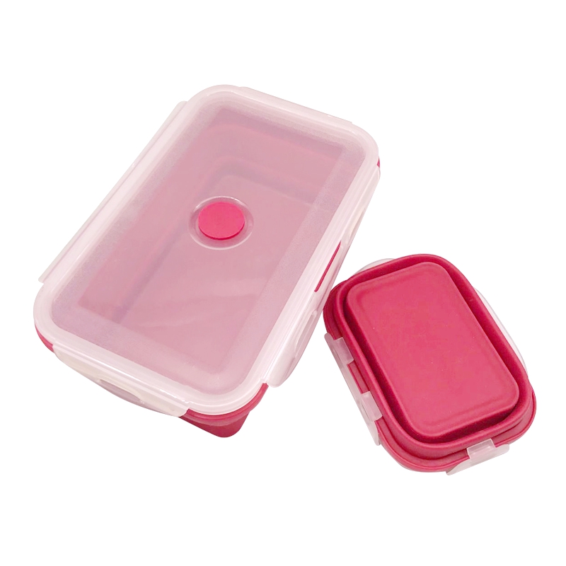 custom adult korean microwave food packaging children's silicone folding food container food grade silicone lunch box