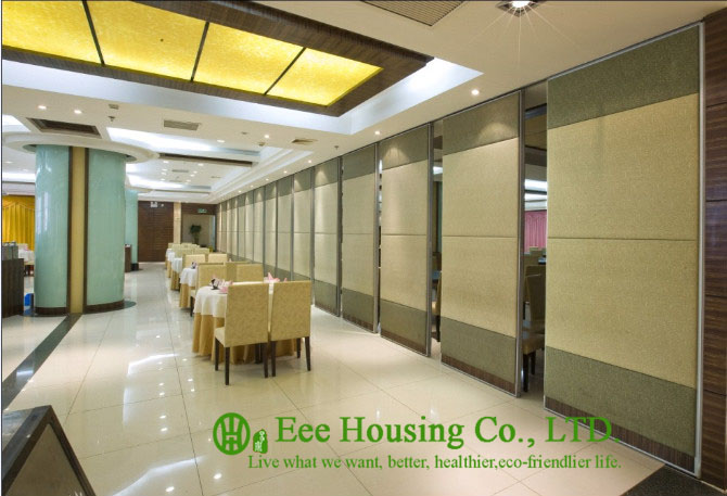 Soft Fabric Finished Movable Partition Wall For Dinning Hall, Good Sound Insulation