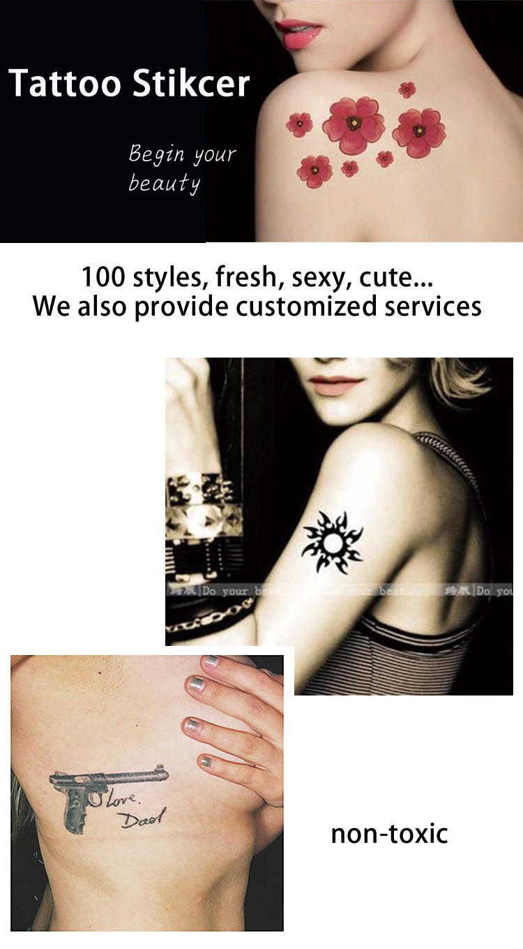 Gold Foil Body Tattoo Sticker