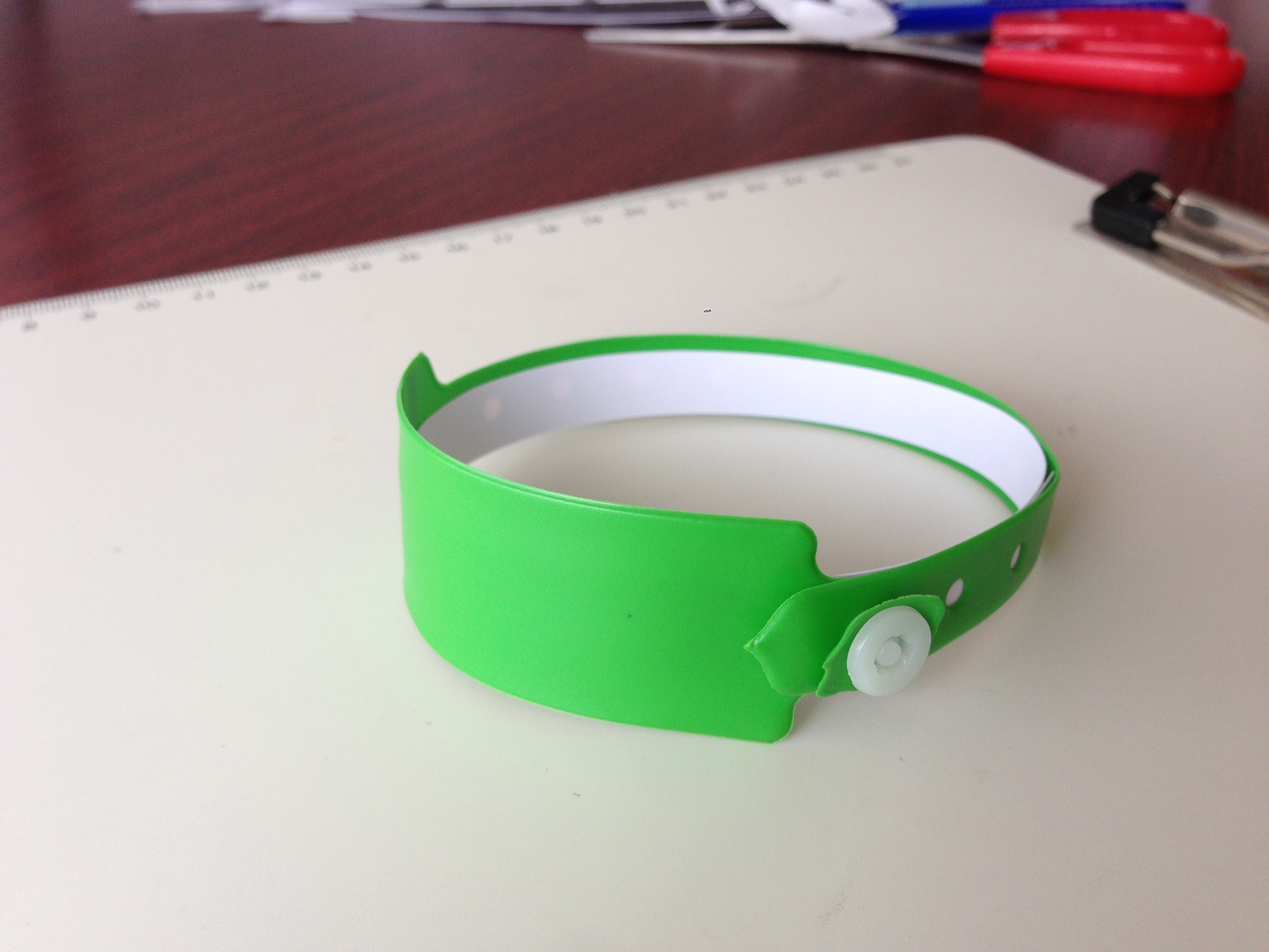 PVC RFID NFC Tag Wristband One Time Custom Hospital Tag Bracelets
