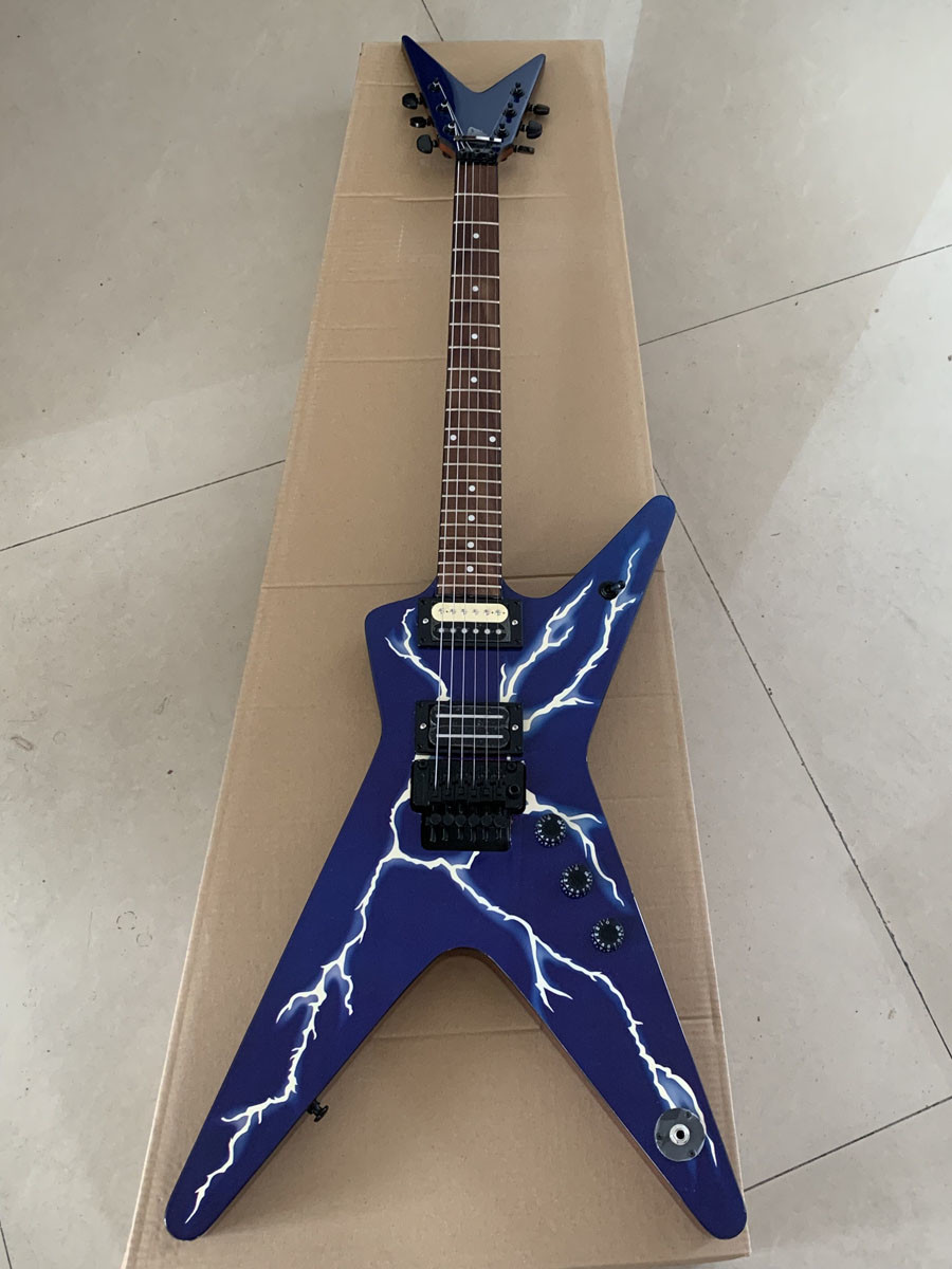 Custom Vintage Electric Guitar in Blue Color