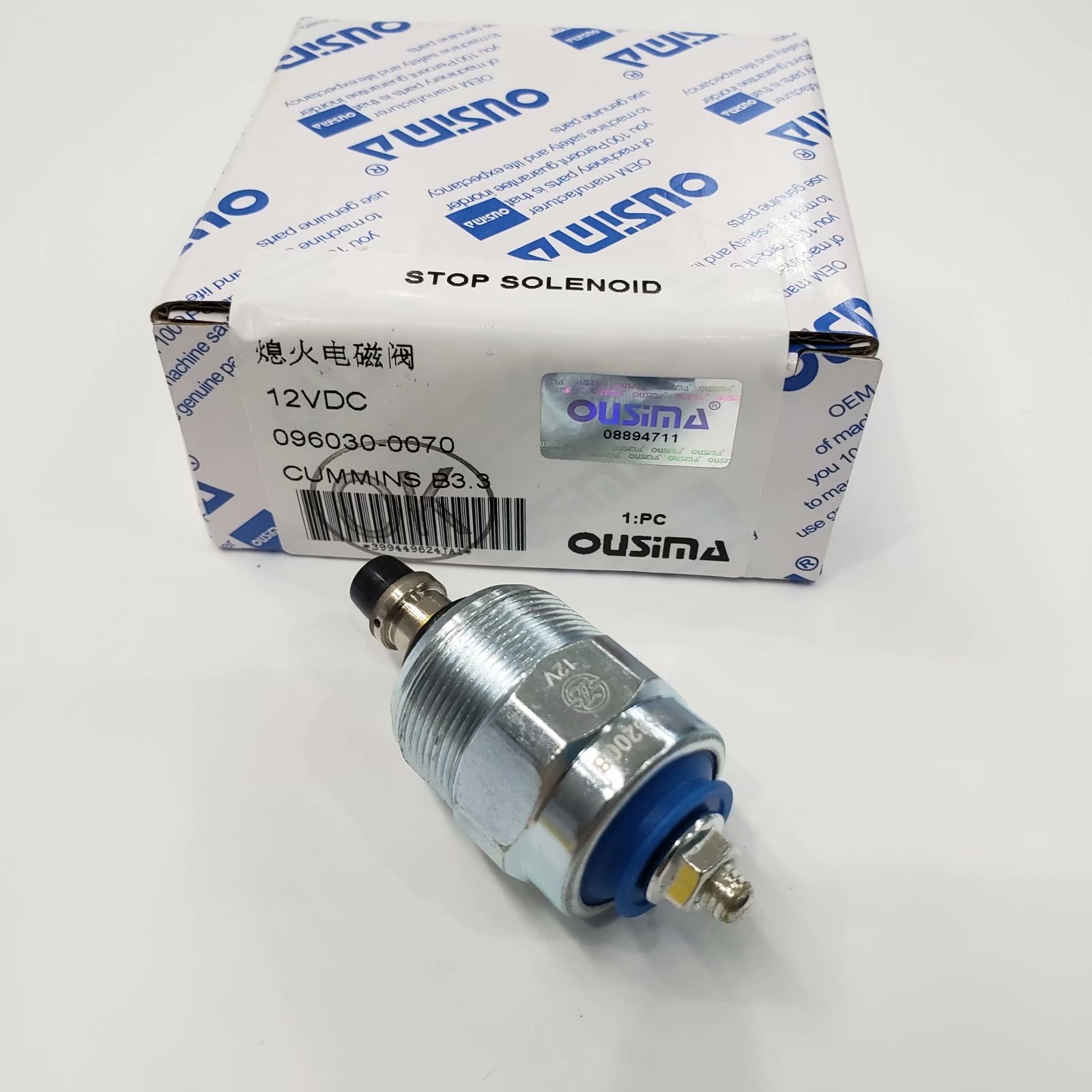 OUSIMA 096030-0070 12V Shut Off Solenoid Magnet Valve Solenoid Valve Cut Off Stop Solenoid For CUMMINS B3.3