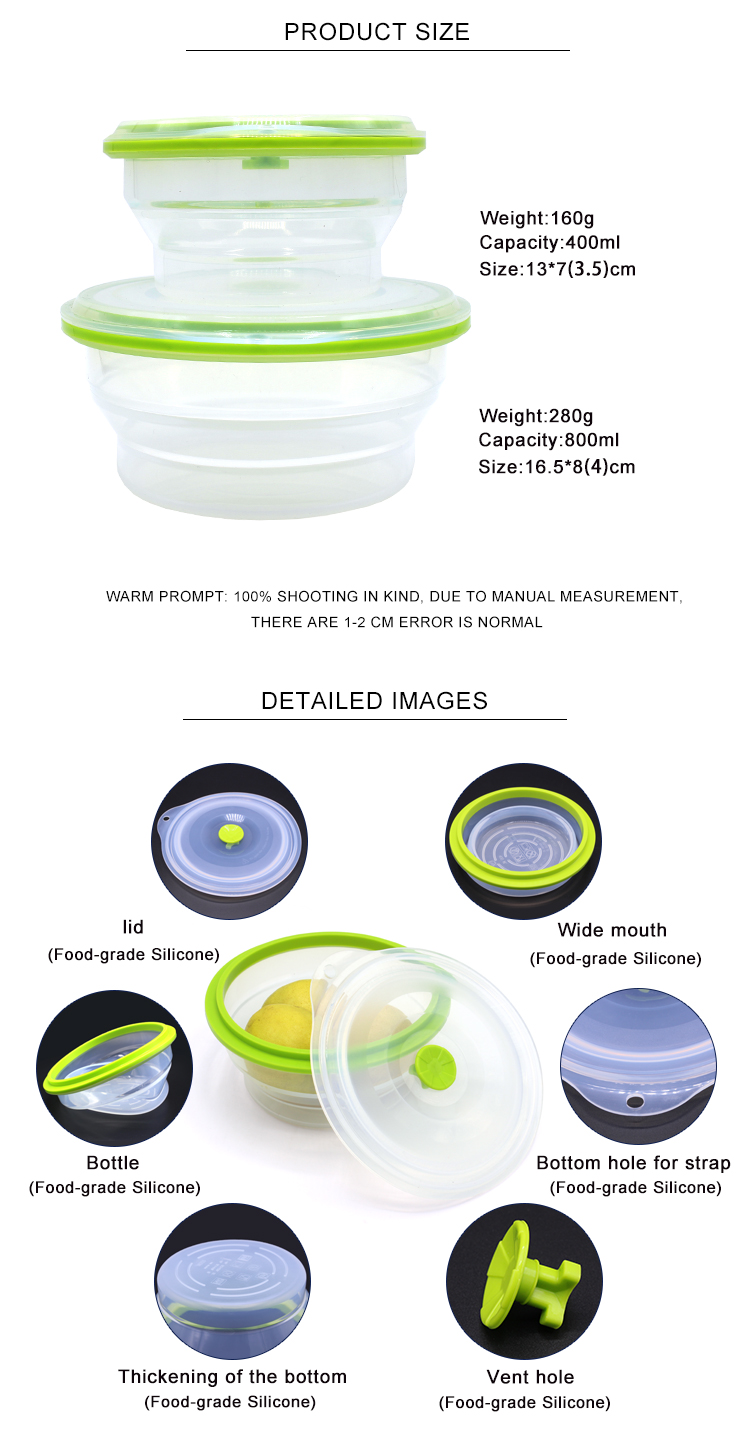 400ML Foldable Lunch Box