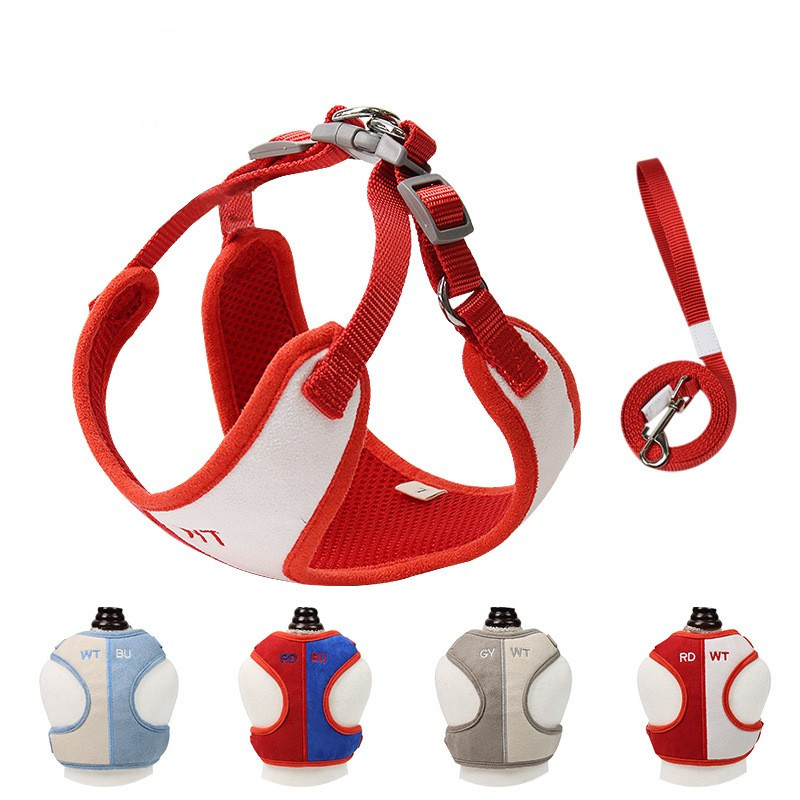 Pet Dog Traction Rope Color Matching Breathable Reflective