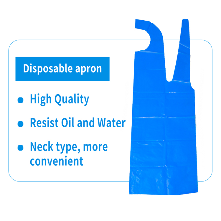 High Quality Plastic Disposable apron Polyethylene Disposable Hospitals Clinics Medical Apron Water Proof PE Apron