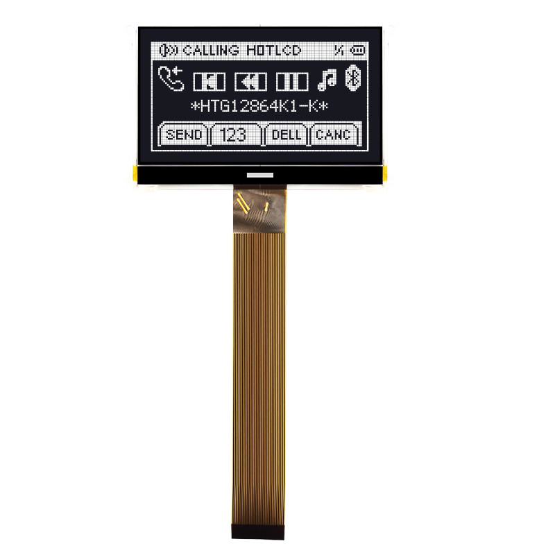 128X64 LCD COG Display , Positive Gray Reflective LCD Screen HTG12864K1-K