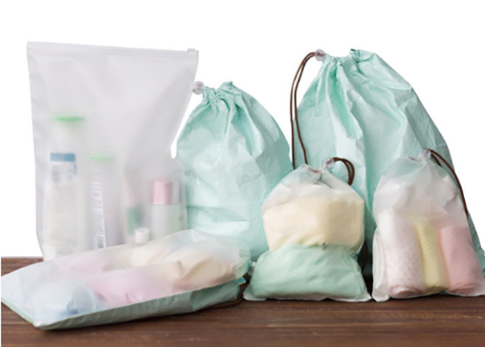 Eco Friendly Reusable Folding Shopping Bags Tyvek Paper Drawstring Bags