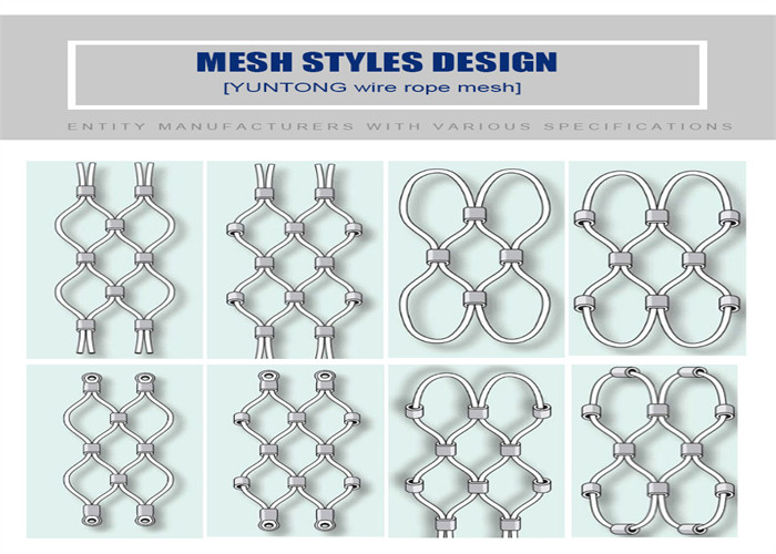 7x7 316 Stainless Steel Knotted Rope Mesh For Aviary