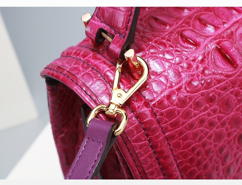 Authentic Genuine Crocodile Skin Female Small Purse Women Handbag Exotic Alligator Leather Lady Cross Shoulder Bag