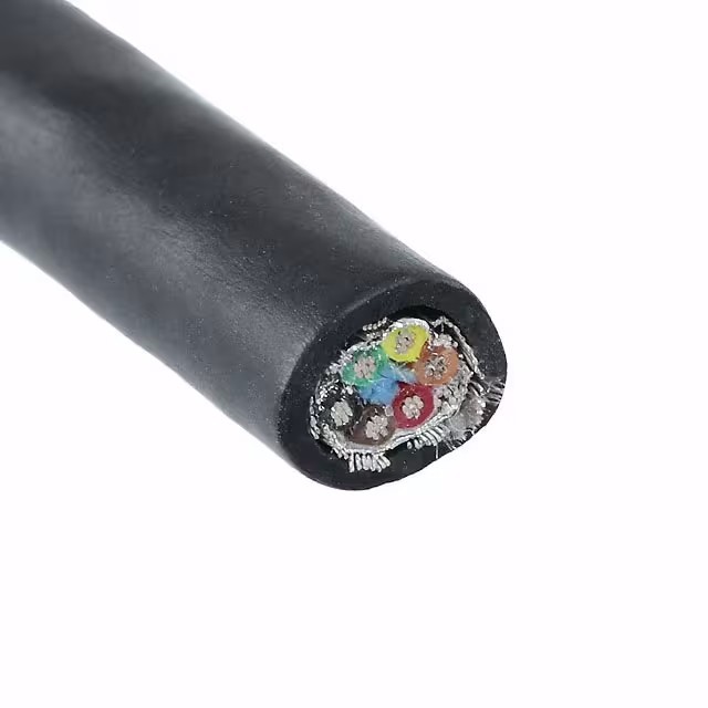 25106 BK199 Alpha Wire Cable CABLE 6COND 22AWG BLK SHLD FEET