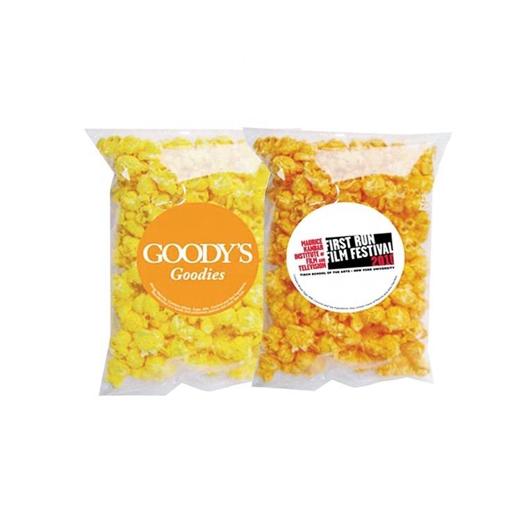 Custom Print Heat Seal 3 side sealing PET plastic bags for popcorn packing