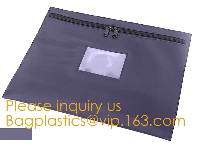 Zippered Money Pouch Bank Bag Security Deposit Bags Assorted Color Tool Bag Bank Bags Sealing Cargo Lock Mail Bag Securi