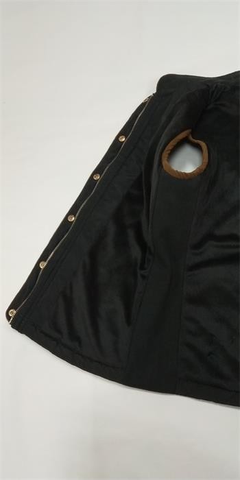 Navy Blue Black Long Quilted Vest Womens Ladies Padded Vest Woven Material