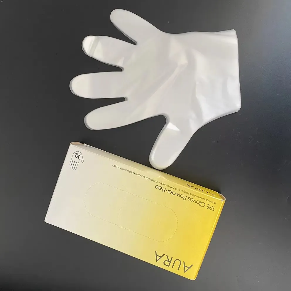 Waterproof Disposable Plastic Gloves Food Grade PE for Storage & Industry Use Manufactured in China