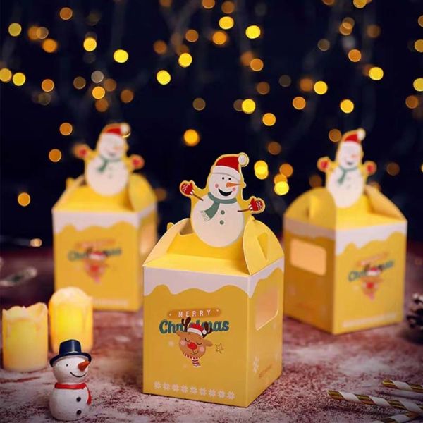 Odm Christmas Eve Apple Gift Packing Box Santa Claus Candy Box 1000gsm